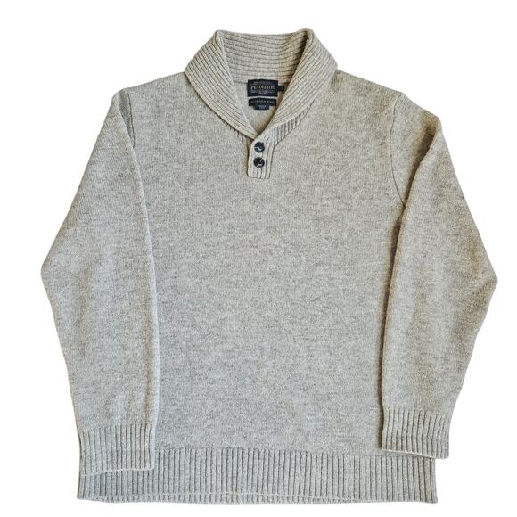 Pendleton Mens Large Washable Wool Pullover Sweater Beige MS - Picture 1 of 6